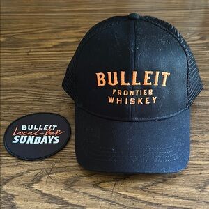 Bulleit frontier whiskey hat and coaster